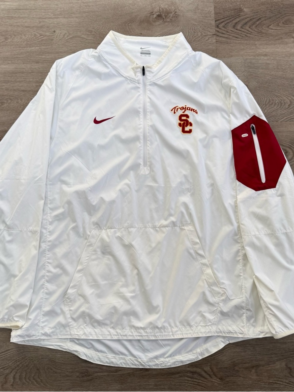 Nike USC Trojans Performance Sideline Half-Zip Windbreaker Team Issue Jacket 2XL